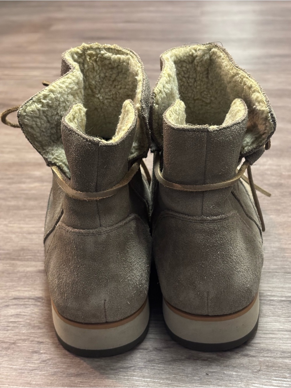 Merrell Juno Bluff Polar Waterproof Boots Suede Boulder Gray NWOT 8.5 - Picture 7 of 12